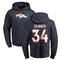 Seanshop D.Broncos #34 JL Skinner Player Navy Pullover Hoodie Limited Stitched Jerseys