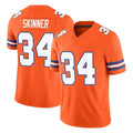 Seanshop D.Broncos #34 JL Skinner Player Orange Limited Alternate Vapor F.U.S.E. Throwback Game Stitched Jerseys