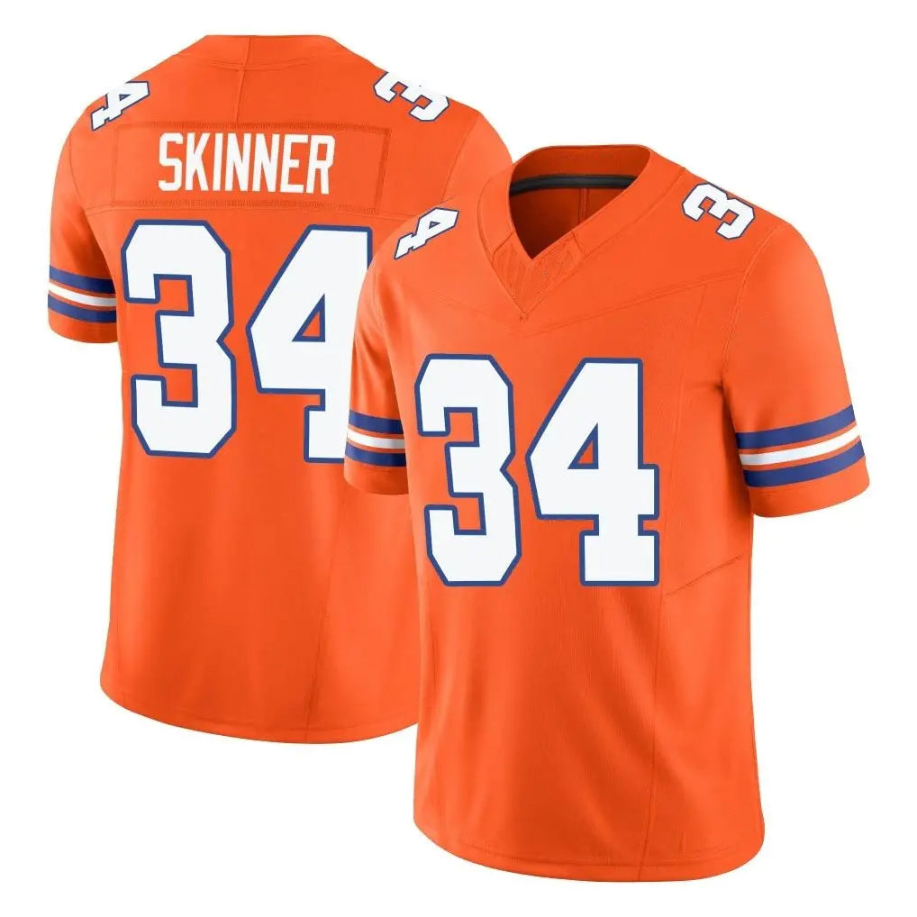 Seanshop D.Broncos #34 JL Skinner Player Orange Limited Alternate Vapor F.U.S.E. Throwback Game Stitched Jerseys