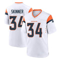 Seanshop D.Broncos #34 JL Skinner Player White Home Game Stitched Jerseys