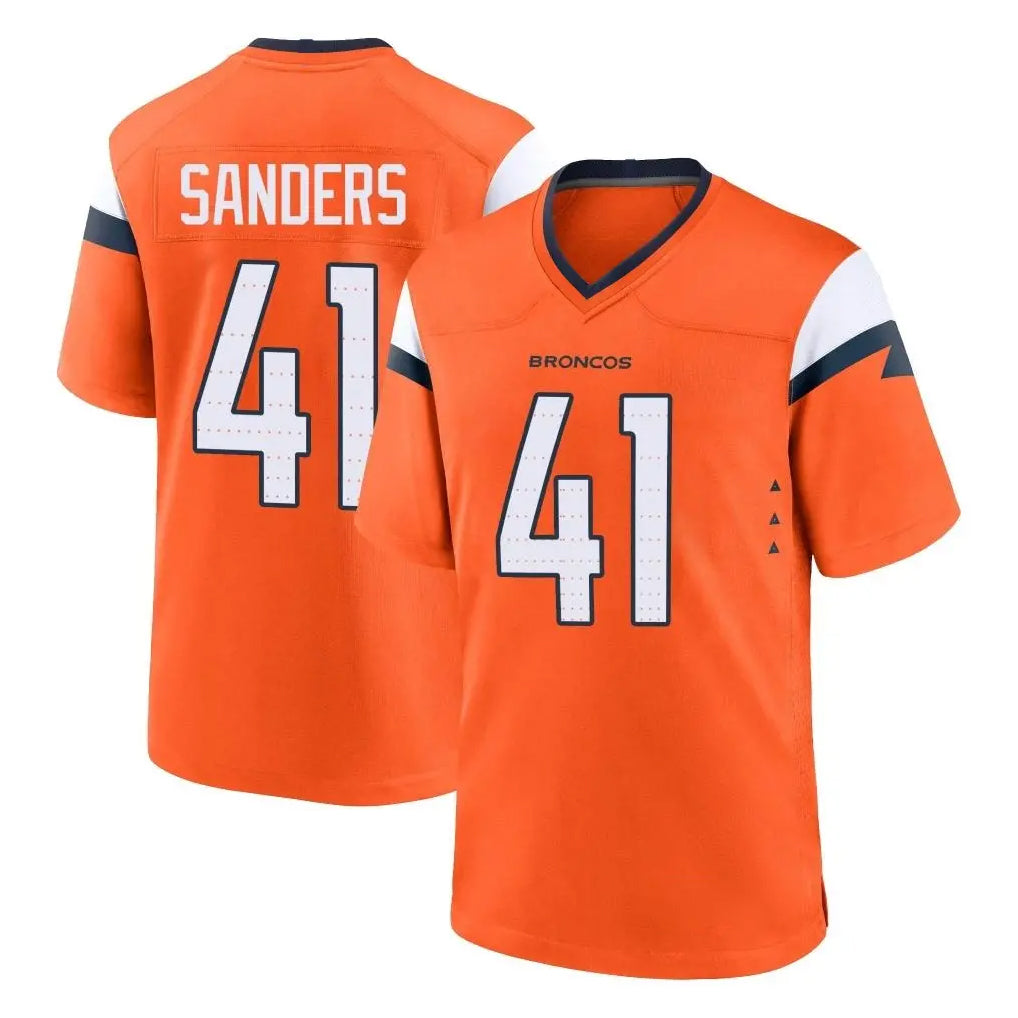 Seanshop D.Broncos #41 Drew Sanders Player Orange Home Game Stitched Jerseys