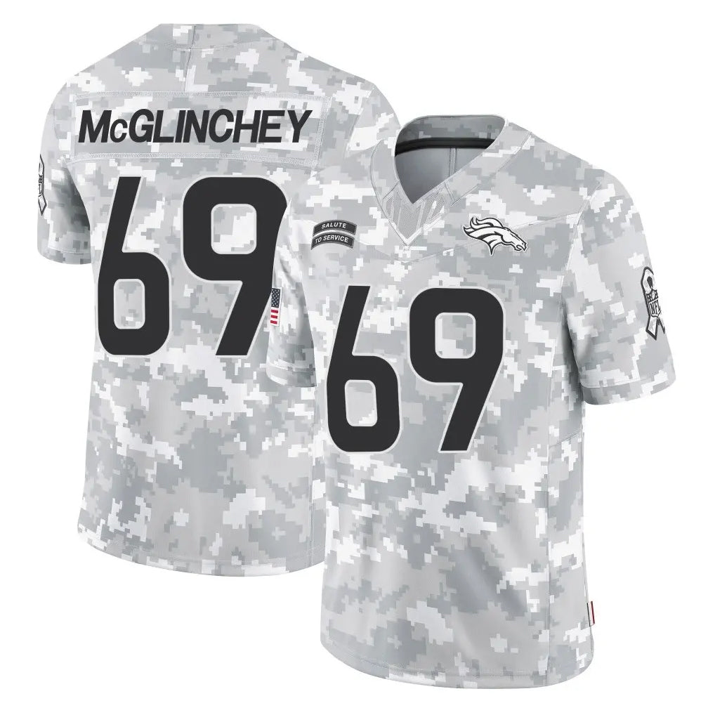 Seanshop D.Broncos #69 Mike McGlinchey Player Arctic Camo Salute To Service Limited Stitched Jerseys