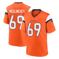 Seanshop D.Broncos #69 Mike McGlinchey Player Orange Home Game Stitched Jerseys