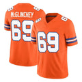 Seanshop D.Broncos #69 Mike McGlinchey Player Orange Limited Alternate Vapor F.U.S.E. Throwback Game Stitched Jerseys