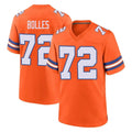 Seanshop D.Broncos #72 Garett Bolles Player Orange Alternate Collection Throwback Game Stitched Jerseys