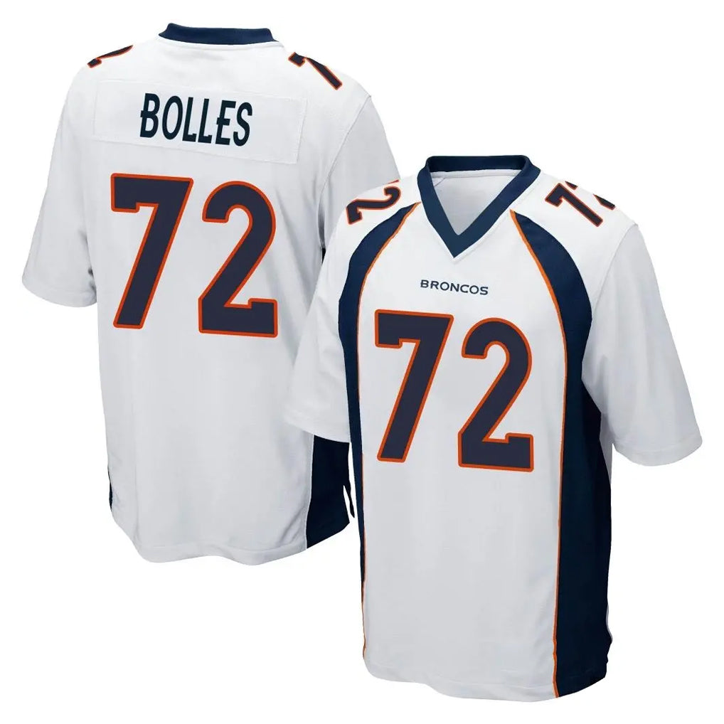Seanshop D.Broncos #72 Garett Bolles Player White Game Stitched Jerseys