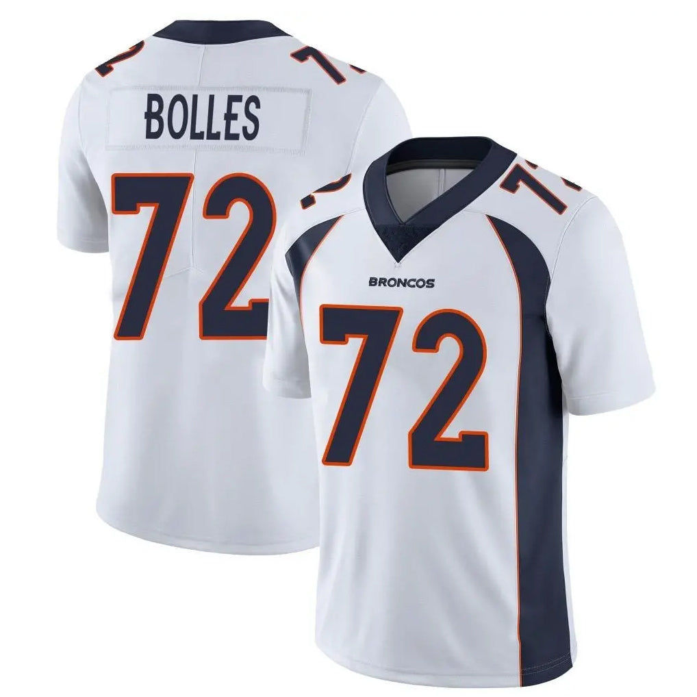 Seanshop D.Broncos #72 Garett Bolles Player White Vapor Untouchable Limited Home Game Stitched Jerseys