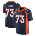 Seanshop D.Broncos #73 Frank Crum Player Navy Vapor Untouchable Limited Game Stitched Jerseys