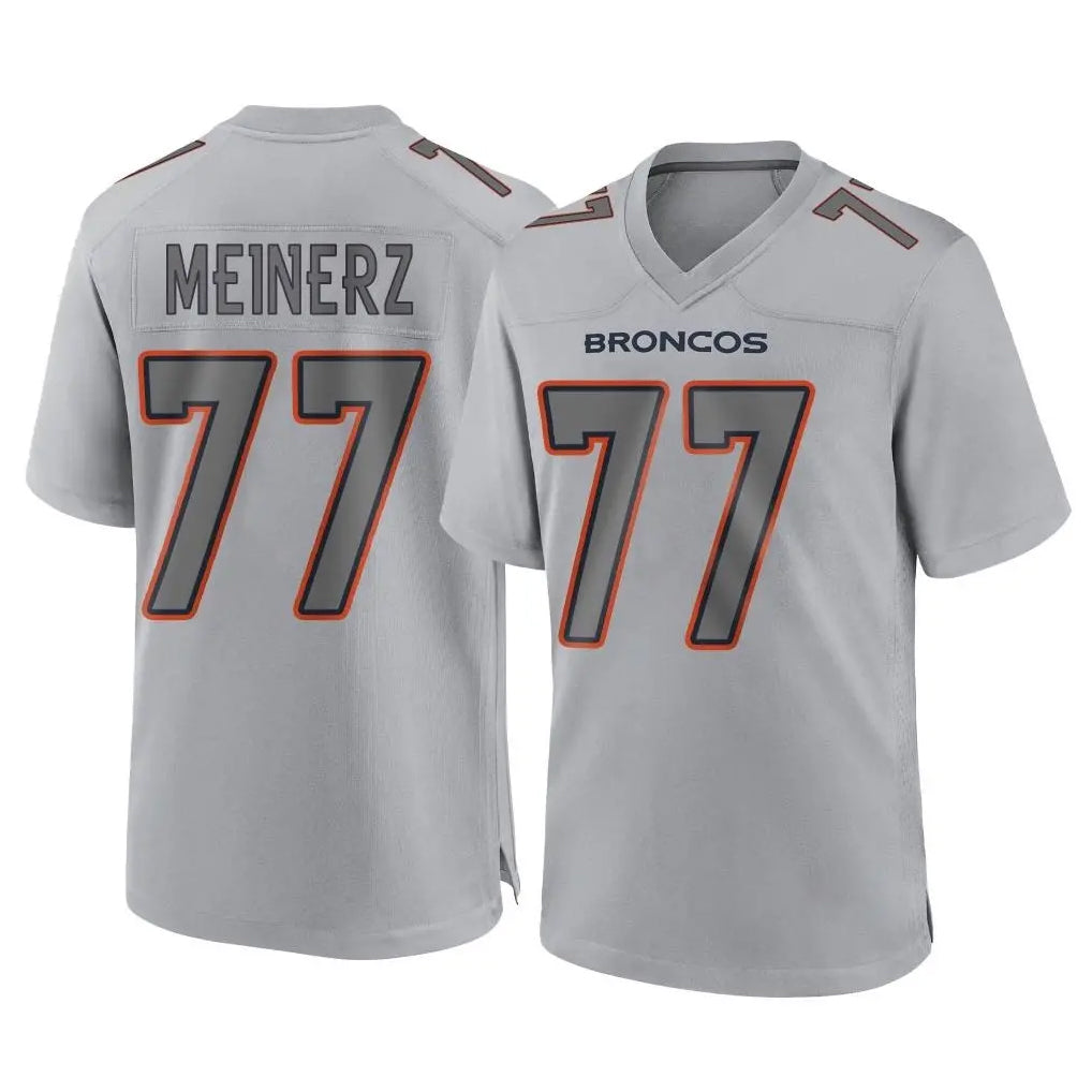 Seanshop D.Broncos #77 Quinn Meinerz Player Gray Atmosphere Fashion Limited Game Stitched Jerseys