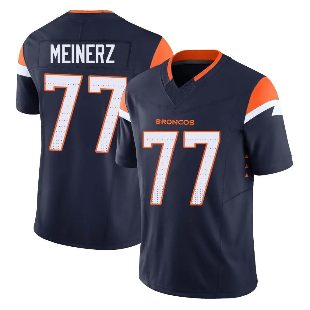 Seanshop D.Broncos #77 Quinn Meinerz Player Navy Limited Vapor F.U.S.E. Home Game Stitched Jerseys