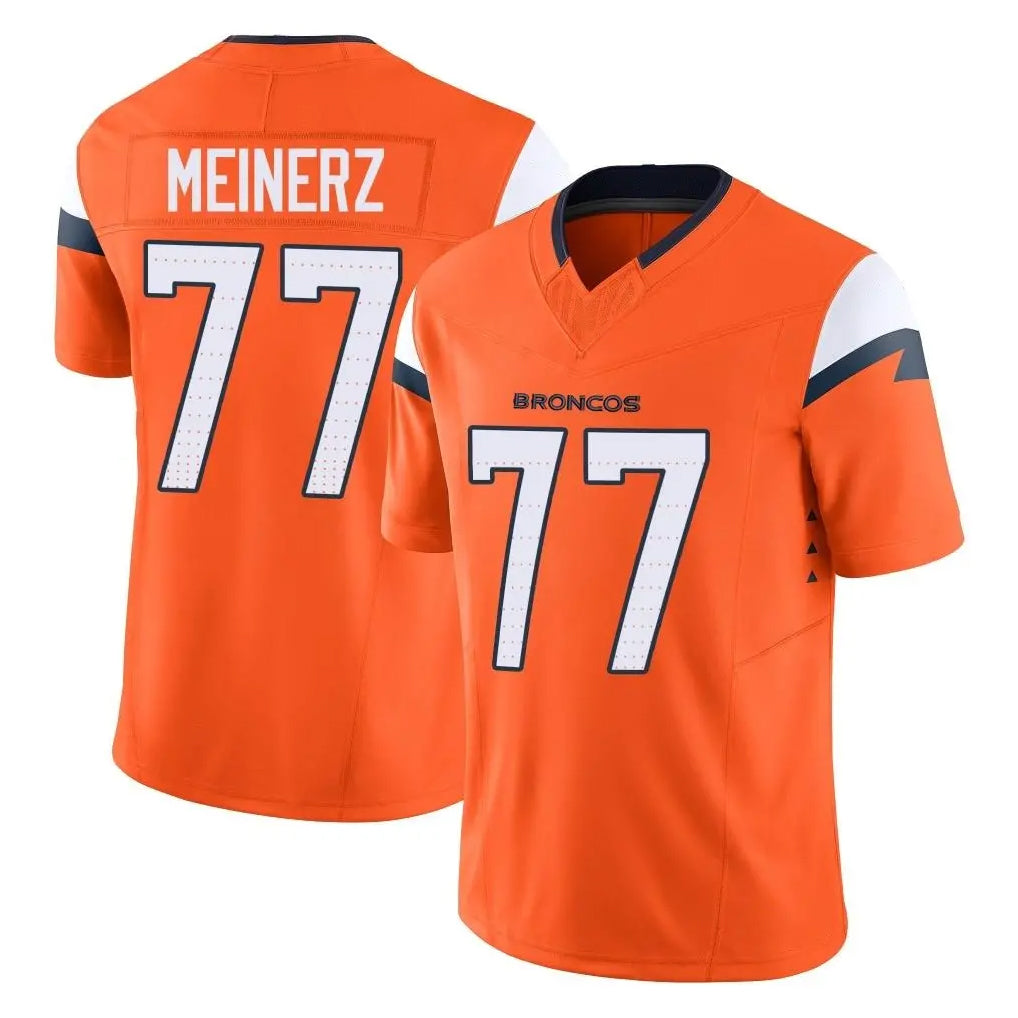 Seanshop D.Broncos #77 Quinn Meinerz Player Orange Vapor F.U.S.E. Limited Home Game Stitched Jerseys