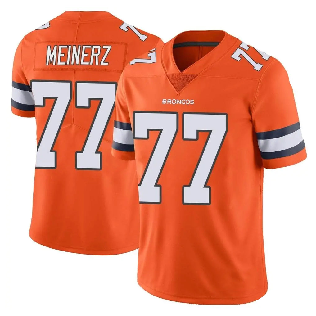 Seanshop D.Broncos #77 Quinn Meinerz Player Orange Vapor Untouchable Limited Home Game Stitched Jerseys