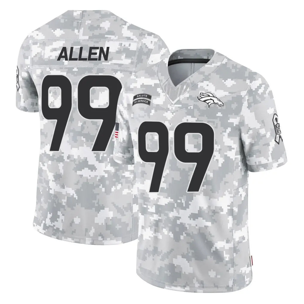 Seanshop D.Broncos #99 Zach Allen Player Arctic Camo Salute To Service Limited Stitched Jerseys