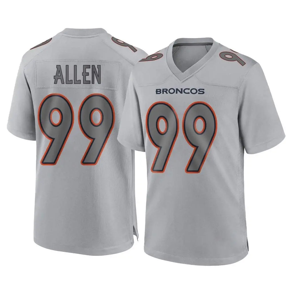 Seanshop D.Broncos #99 Zach Allen Player Gray Atmosphere Fashion Limited Game Stitched Jerseys
