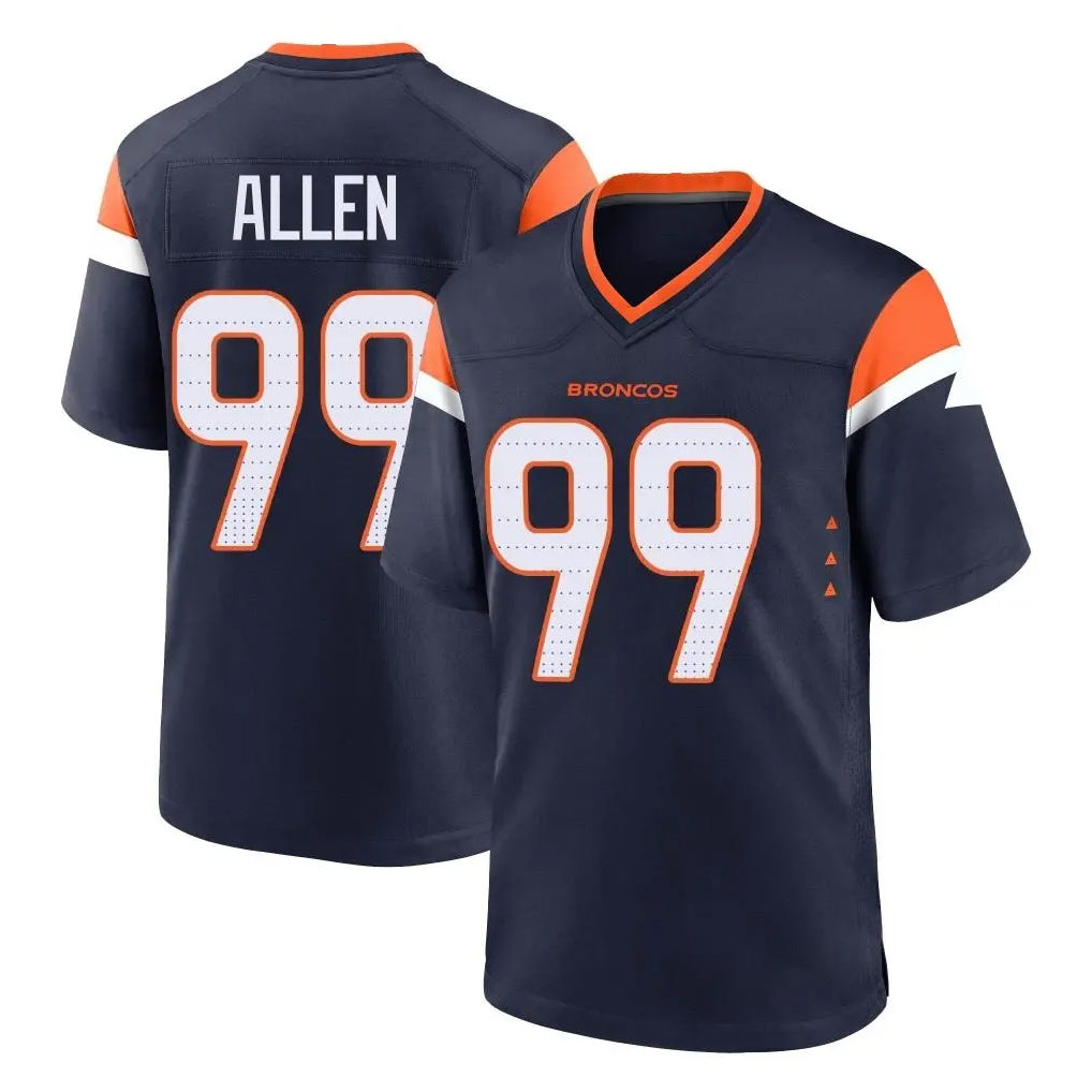 Seanshop D.Broncos #99 Zach Allen Player Navy Home Game Stitched Jerseys