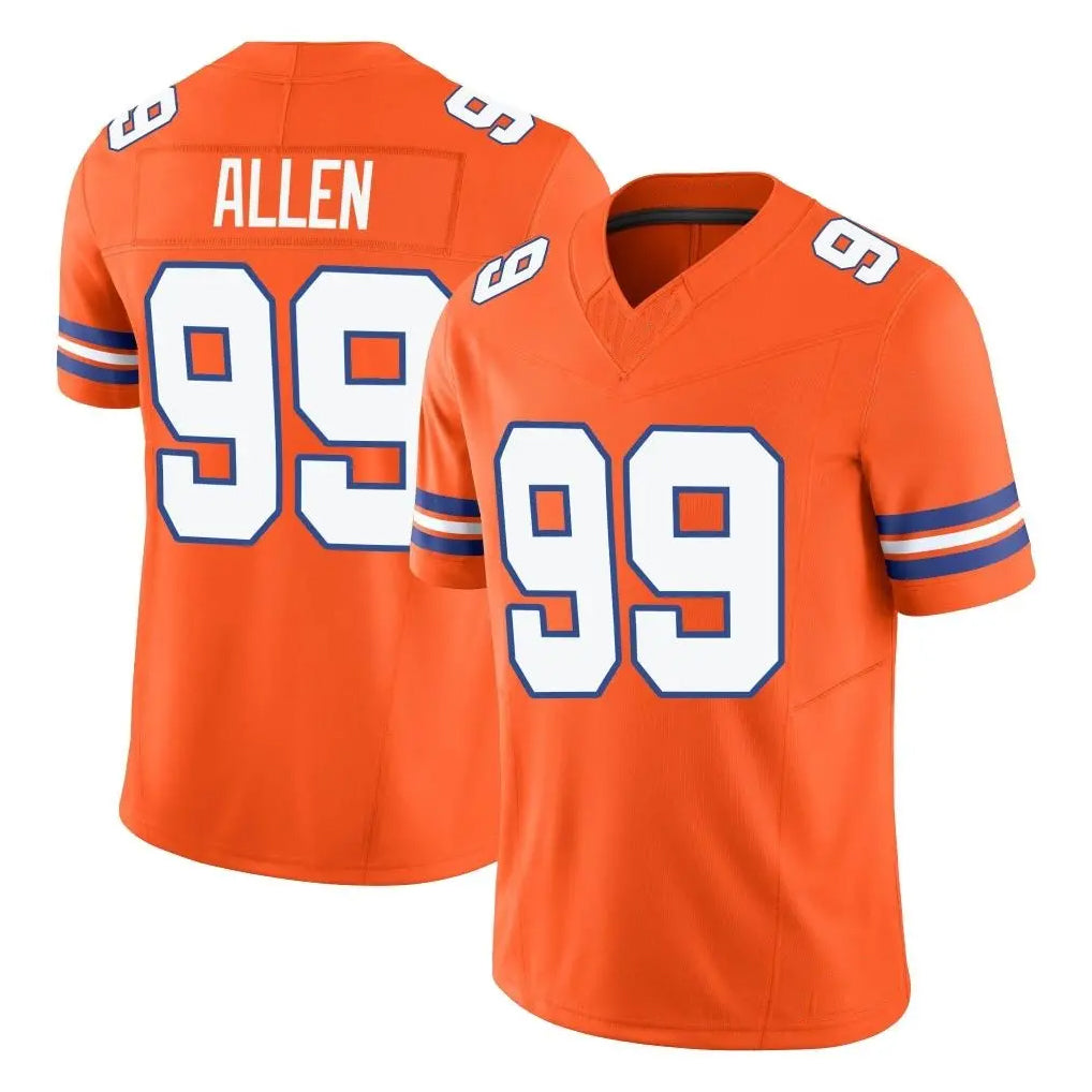 Seanshop D.Broncos #99 Zach Allen Player Orange Limited Alternate Vapor F.U.S.E. Throwback Game Stitched Jerseys
