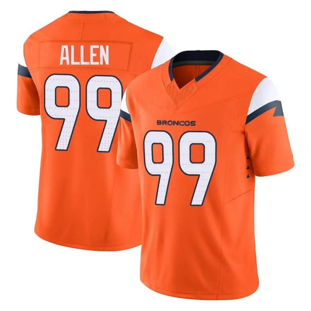 Seanshop D.Broncos #99 Zach Allen Player Orange Vapor F.U.S.E. Limited Home Game Stitched Jerseys