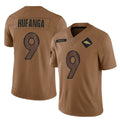 Seanshop D.Broncos #9 Talanoa Hufanga Player Brown Salute To Service Limited Stitched Jerseys