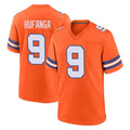 Seanshop D.Broncos #9 Talanoa Hufanga Player Orange Alternate Collection Throwback Game Stitched Jerseys