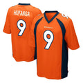 Seanshop D.Broncos #9 Talanoa Hufanga Player Orange Color Home Game Stitched Jerseys