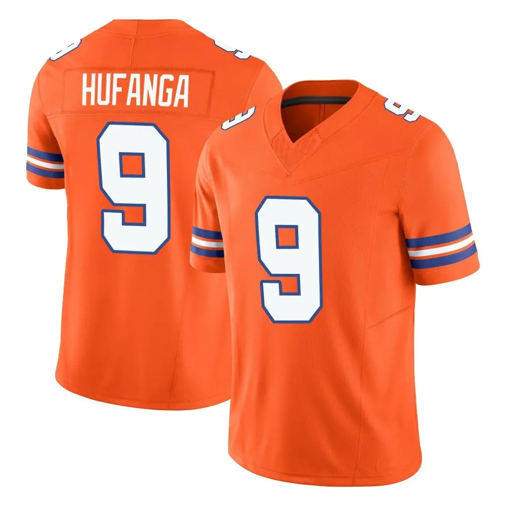 Seanshop D.Broncos #9 Talanoa Hufanga Player Orange Limited Alternate Vapor F.U.S.E. Throwback Game Stitched Jerseys