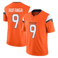 Seanshop D.Broncos #9 Talanoa Hufanga Player Orange Vapor F.U.S.E. Limited Home Game Stitched Jerseys
