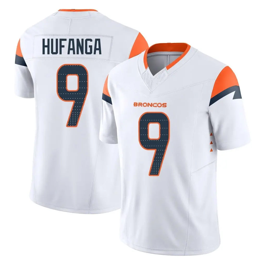 Seanshop D.Broncos #9 Talanoa Hufanga Player White Limited Vapor F.U.S.E. Home Game Stitched Jerseys