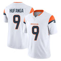 Seanshop D.Broncos #9 Talanoa Hufanga Player White Limited Vapor F.U.S.E. Home Game Stitched Jerseys