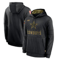 Seanshop D.Cowboys Black Salute to Service Pullover Hoodies Limited Blank Player Stitched Jerseys