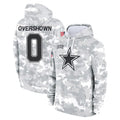 Seanshop D.Cowboys #0 DeMarvion Overshown Player Arctic Camo Salute to Service Hoodies Limited Game Stitched Jerseys