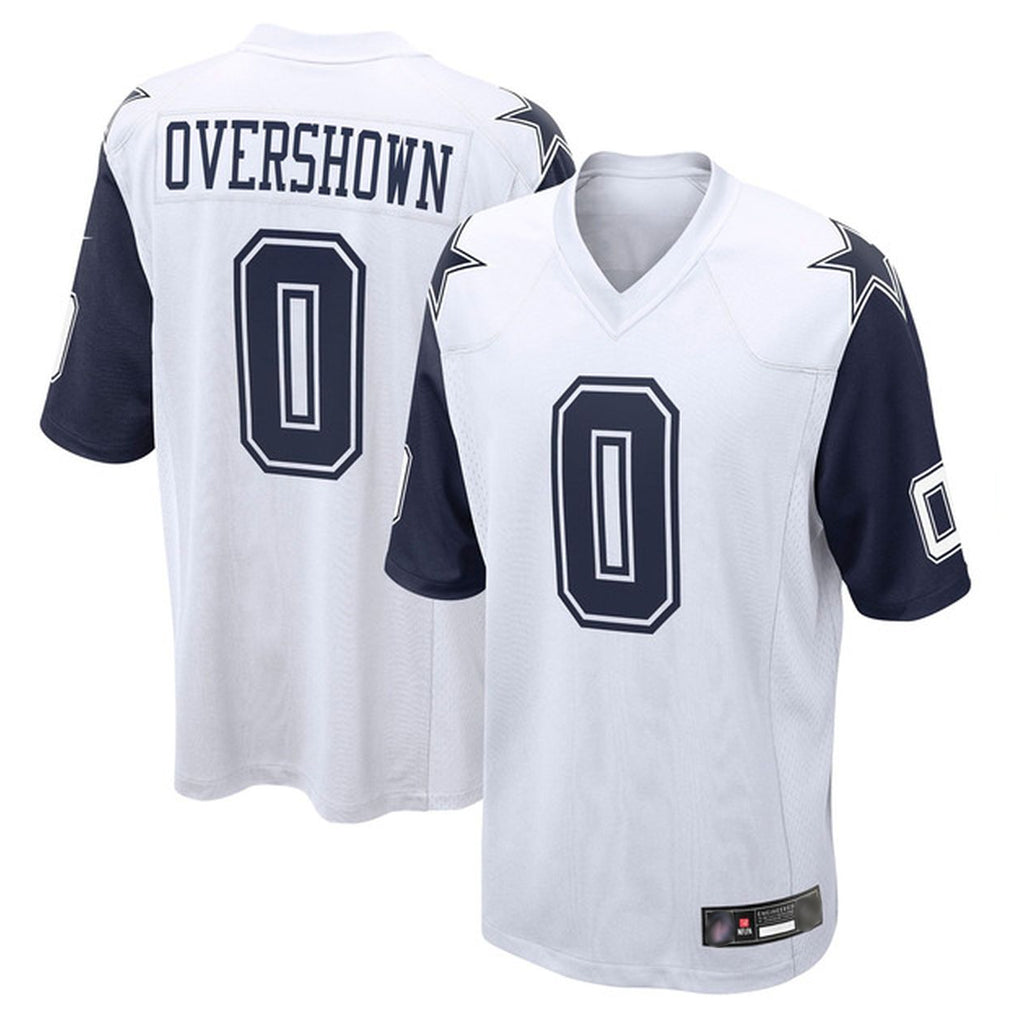 Seanshop D.Cowboys #0 DeMarvion Overshown Player White-Navy Home Game Stitched Jerseys