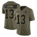 Seanshop D.Cowboys #13 Caleb Downs Player Olive 2025 Salute to Service Limited Home Game Stitched Jerseys
