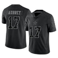 Seanshop D.Cowboys #17 Brandon Aubrey Player Black Limited Reflective Home Game Stitched Jerseys
