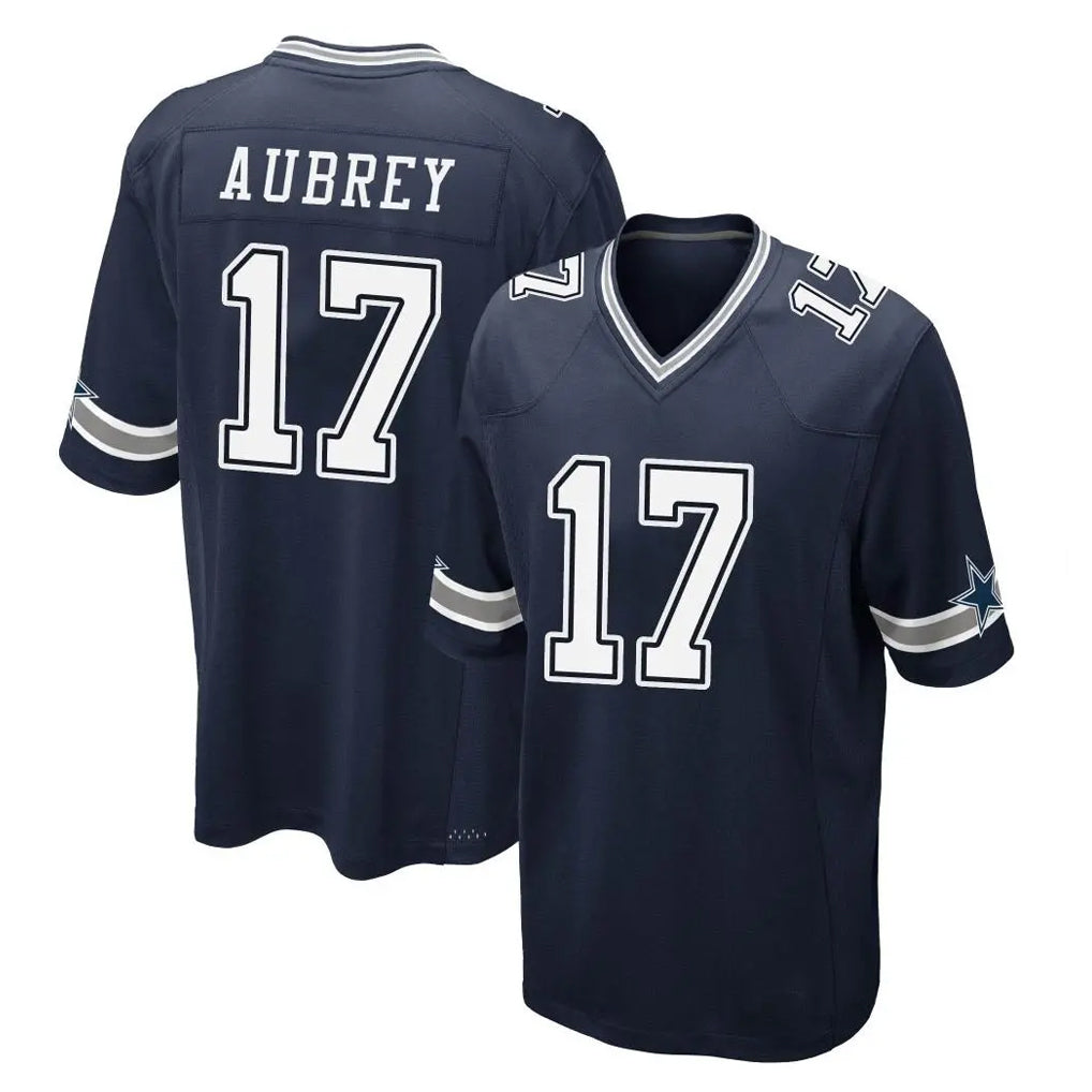 Seanshop D.Cowboys #17 Brandon Aubrey Player Navy Home Game Stitched Jerseys