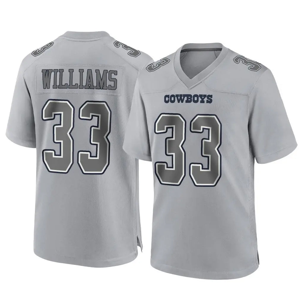 Seanshop D.Cowboys #33 Javonte Williams Player Gray Atmosphere Fashion Home Game Stitched Jerseys
