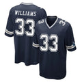 Seanshop D.Cowboys #33 Javonte Williams Player Navy Home Game Stitched Jerseys