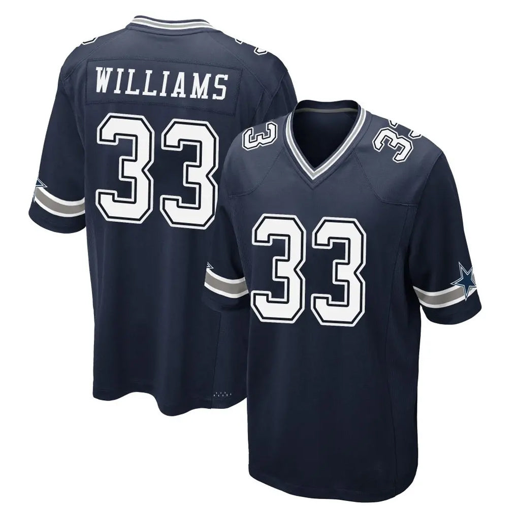 Seanshop D.Cowboys #33 Javonte Williams Player Navy Home Game Stitched Jerseys