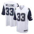 Seanshop D.Cowboys #33 Javonte Williams Player White-Navy Home Game Stitched Jerseys