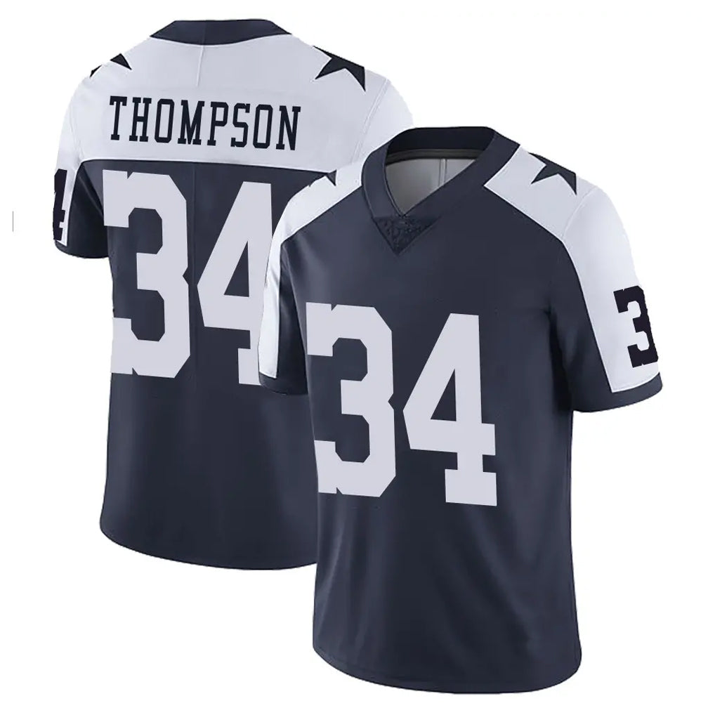 Seanshop D.Cowboys #34 Jalen Thompson Player Navy-White Limited Alternate Vapor Untouchable Home Game Stitched Jerseys