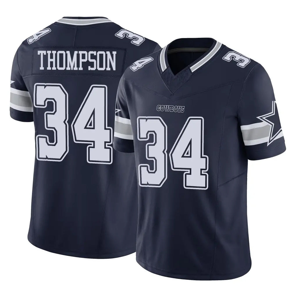 Seanshop D.Cowboys #34 Jalen Thompson Player Navy Limited Vapor F.U.S.E. Home Game Stitched Jerseys