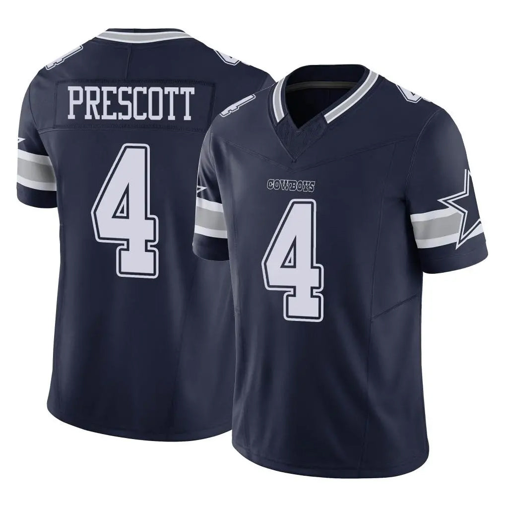 Seanshop D.Cowboys #4 Dak Prescott Player Navy Limited Vapor F.U.S.E. Home Game Stitched Jerseys