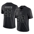 Seanshop D.Cowboys #52 Tyler Booker Player Black Limited Reflective Home Game Stitched Jerseys