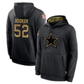 Seanshop D.Cowboys #52 Tyler Booker Player Black Salute to Service Pullover Hoodies Limited Stitched Jerseys
