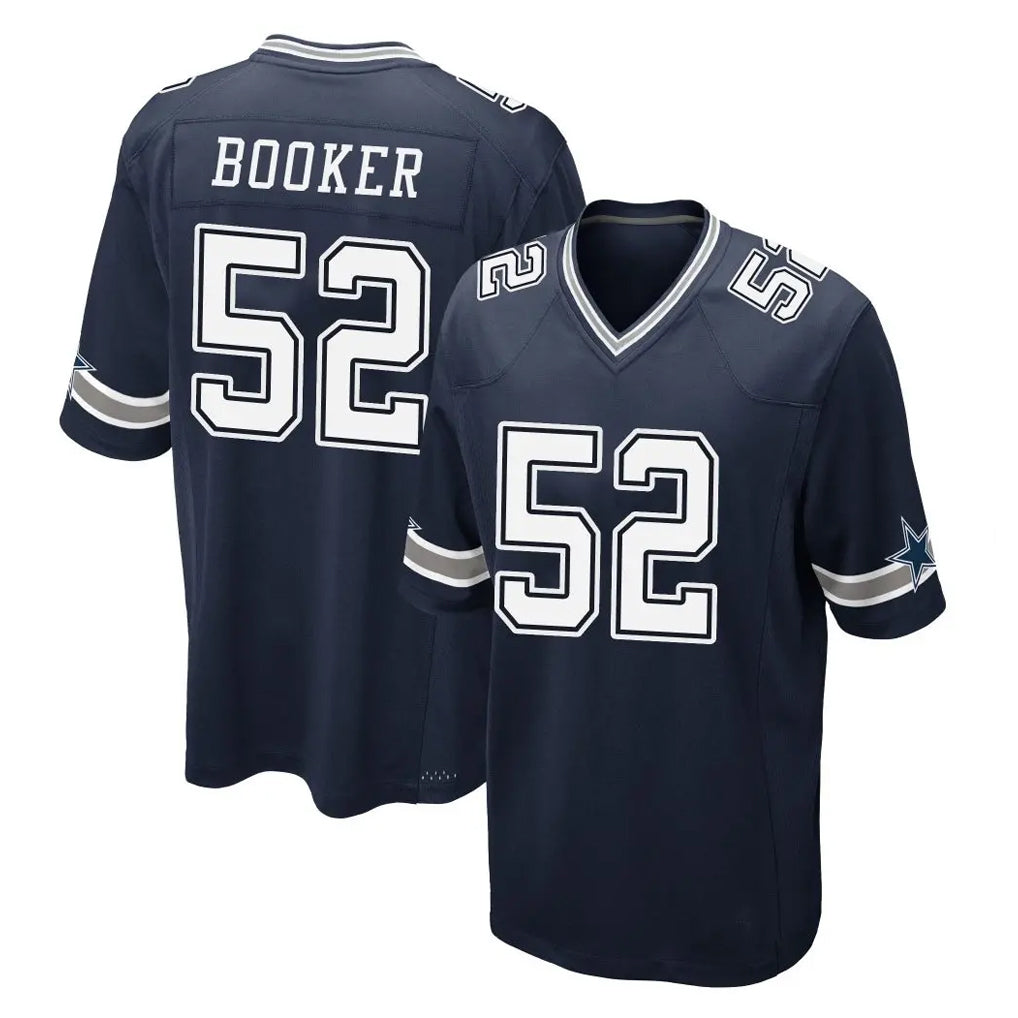 Seanshop D.Cowboys #52 Tyler Booker Player Navy Home Game Stitched Jerseys