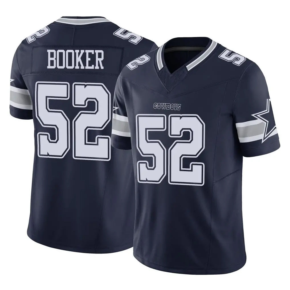 Seanshop D.Cowboys #52 Tyler Booker Player Navy Limited Vapor F.U.S.E. Home Game Stitched Jerseys