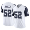 Seanshop D.Cowboys #52 Tyler Booker Player White-Navy Limited Vapor F.U.S.E. Home Game Stitched Jerseys