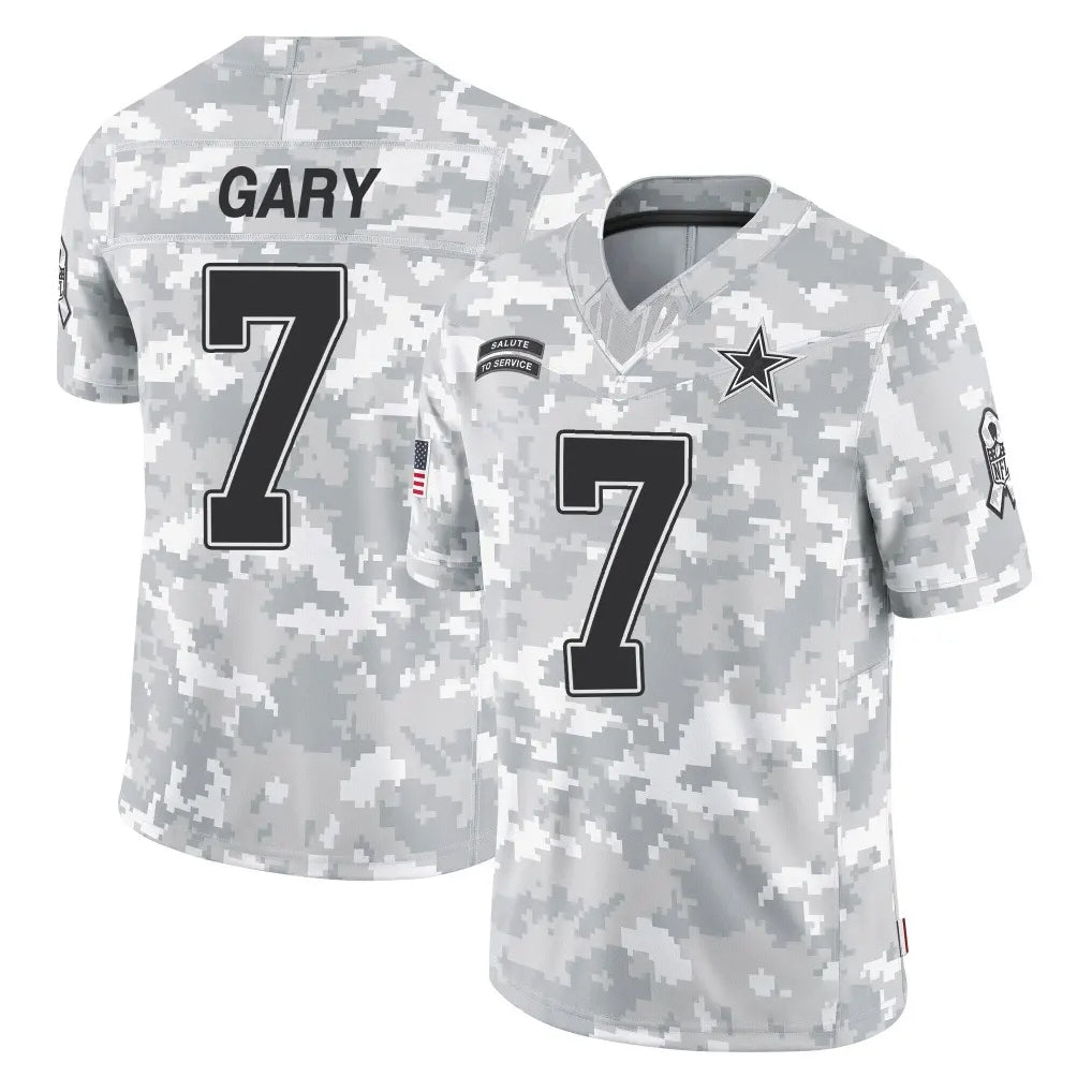 Seanshop D.Cowboys #7 Rashan Gary Player Arctic Camo Salute to Service Limited Home Game Stitched Jerseys