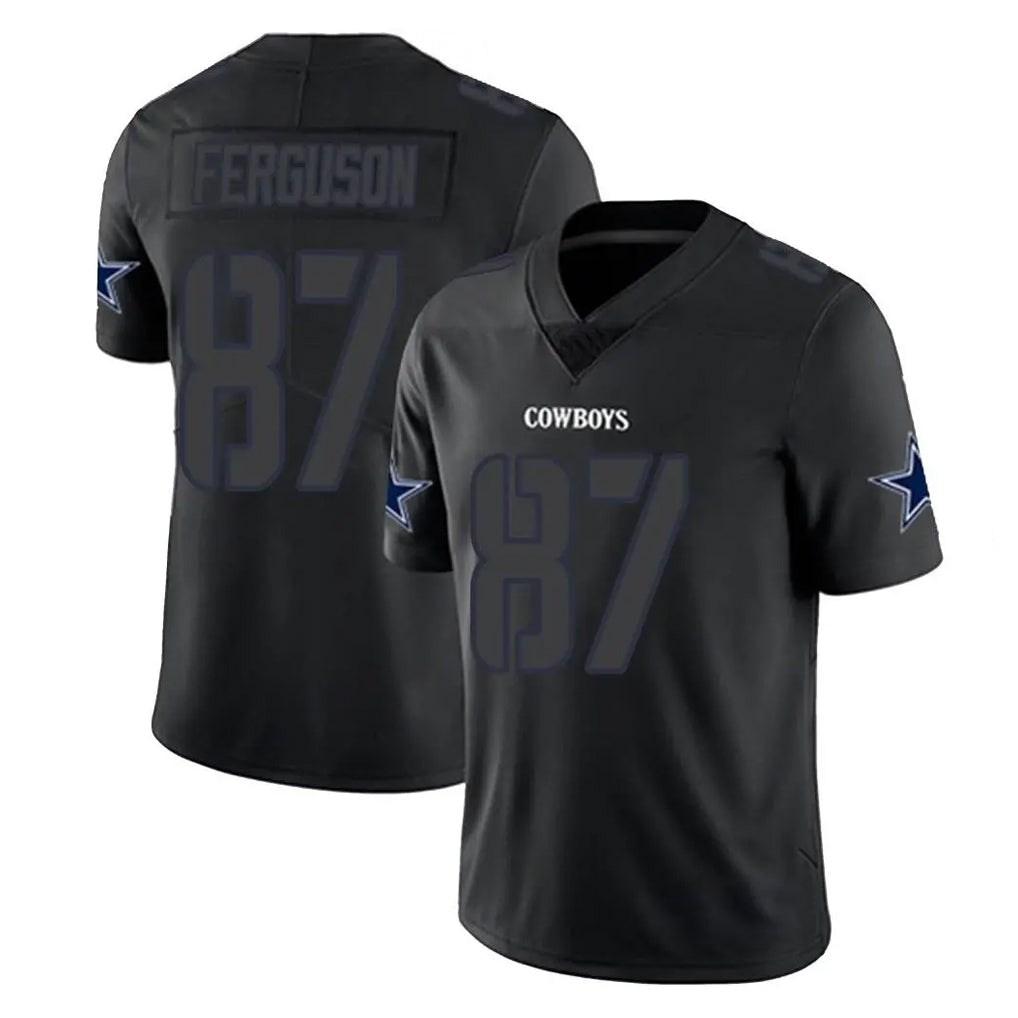 Seanshop D.Cowboys #87 Jake Ferguson Player Black Impact Limited Home Game Stitched Jerseys