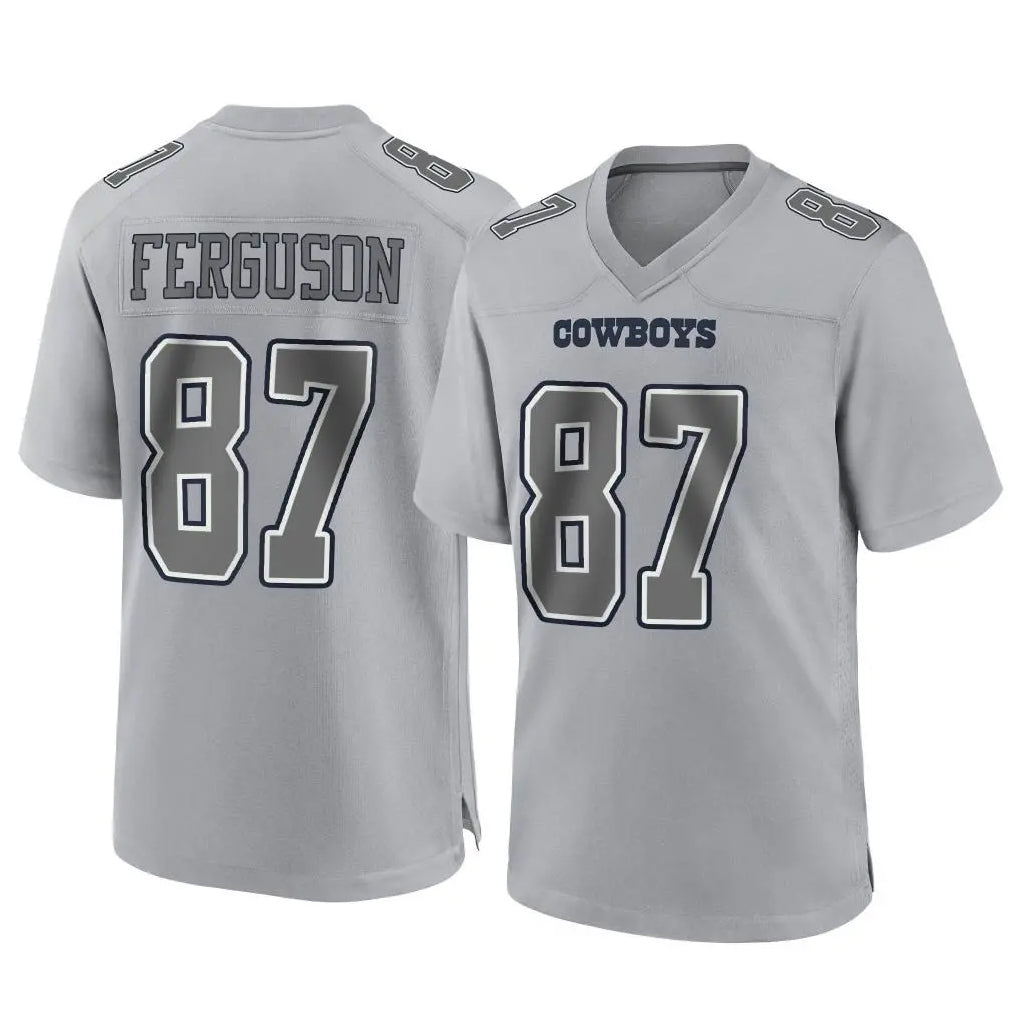 Seanshop D.Cowboys #87 Jake Ferguson Player Gray Atmosphere Fashion Home Game Stitched Jerseys