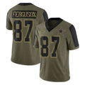 Seanshop D.Cowboys #87 Jake Ferguson Player Olive Salute to Service Limited Home Game Stitched Jerseys